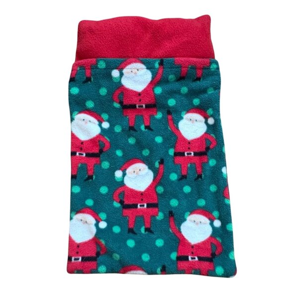 Handmade Fleece Santa Claus Sleeping Bag For 18 in Dolls-GUC - Picture 1 of 3